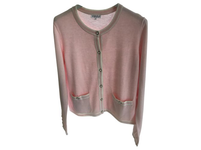 Claudie Pierlot Knitwear Pink White Cotton  ref.111916