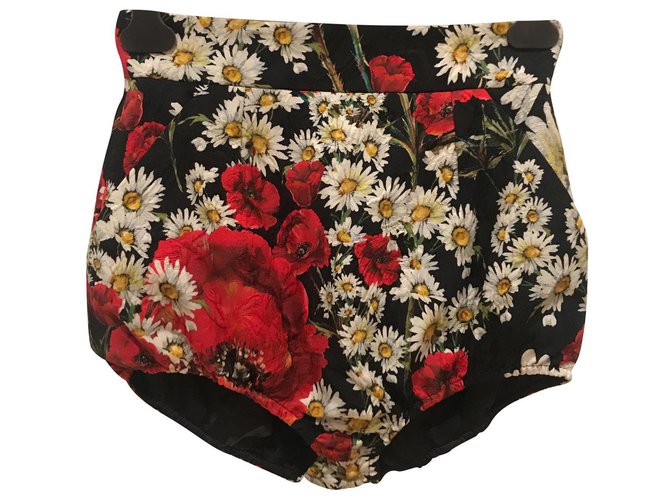 Dolce & Gabbana Pantalon à fleurs Coton Multicolore  ref.111917