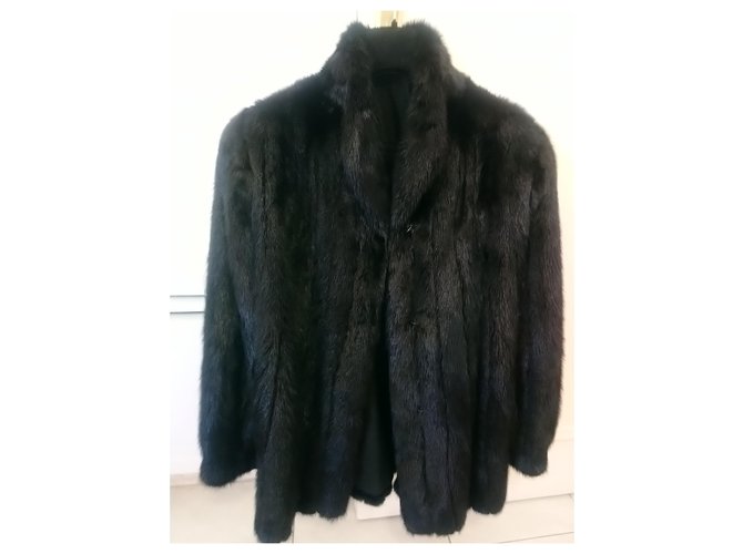 Autre Marque Black mink fur coat 40 The  ref.111959