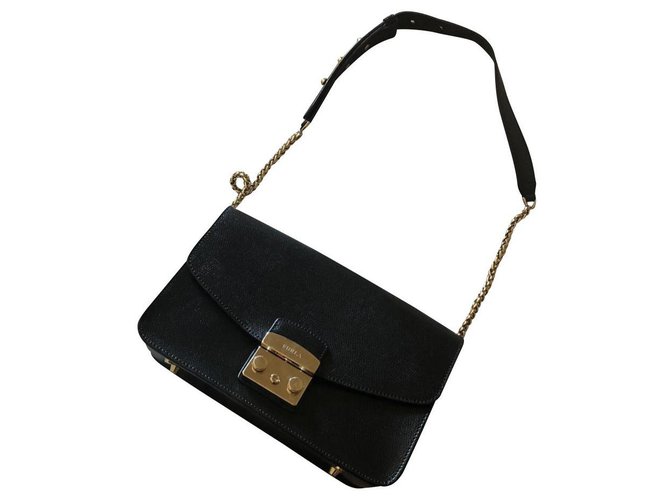 Furla Handbags Black Leather  ref.111962