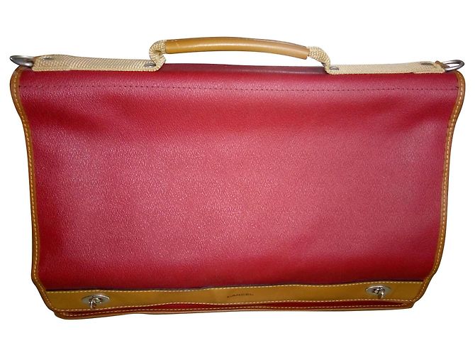 Sac cabas Lancel rouge synthétique