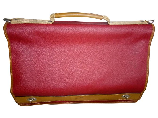 Lancel Porte documents Red Synthetic  ref.111967