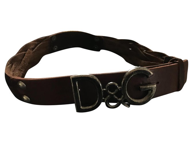 Dolce & Gabbana Belts Brown Leather  ref.111982
