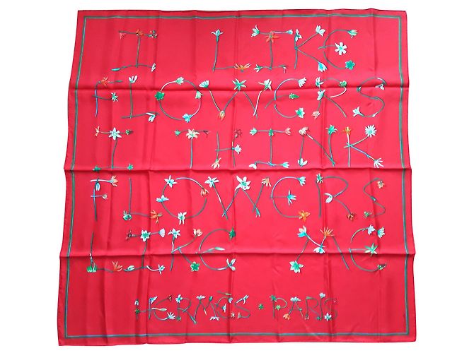 Hermès Ich mag Blumen Rot