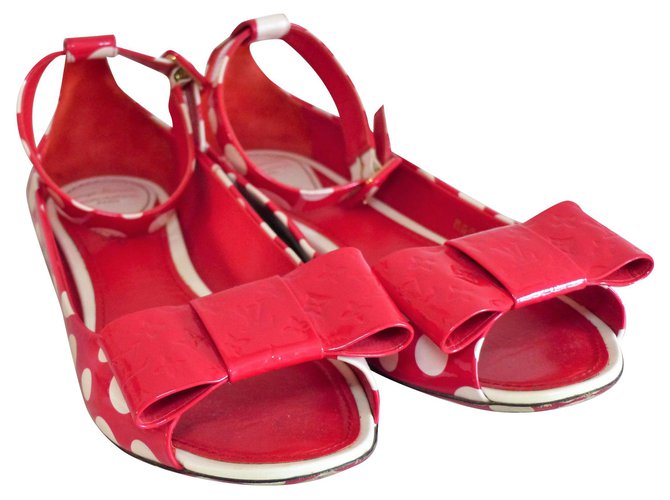 Louis Vuitton Ballet flats Red Patent leather  ref.112003