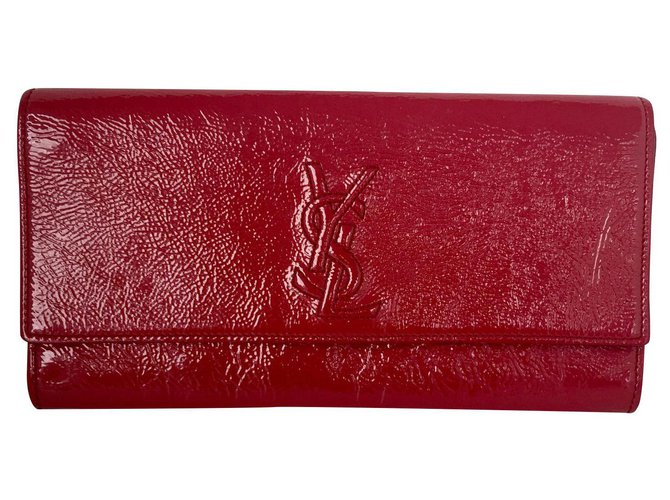 Yves Saint Laurent Clutch bags Pink Patent leather  ref.112154