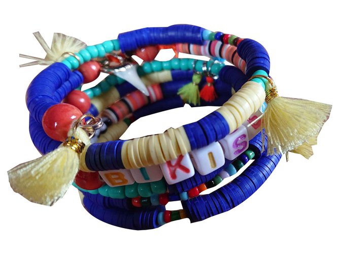 Autre Marque Multiturn bracelet Blue Multiple colors  ref.112489