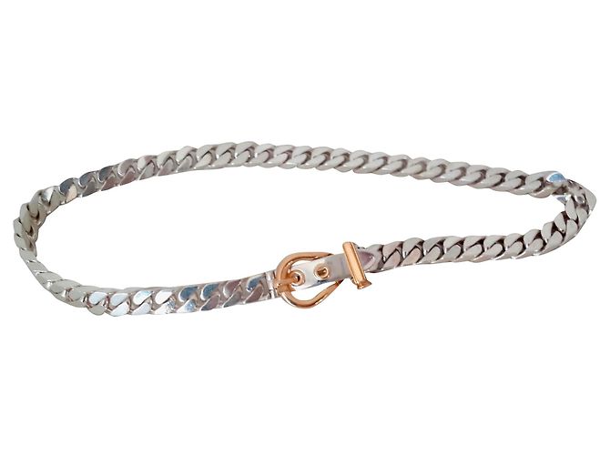 Hermès el cinturón Plata Plata
