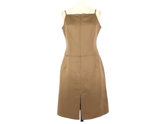 Christian Lacroix Dress Brown Polyester  ref.112709