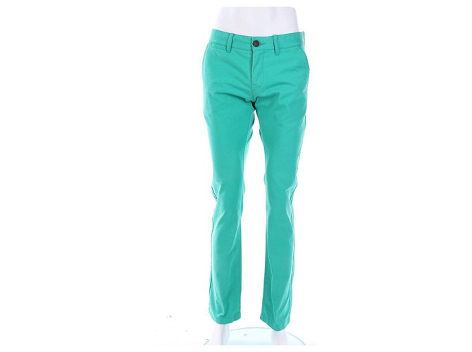 Autre Marque Pantalones Verde Algodón  ref.112768