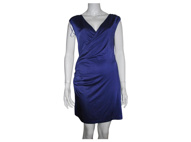 Halston Heritage Purple dress with rucheting Polyester Elastane  ref.112789