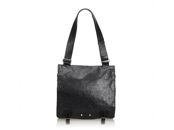 Balenciaga Leather Shoulder Bag Black  ref.112819