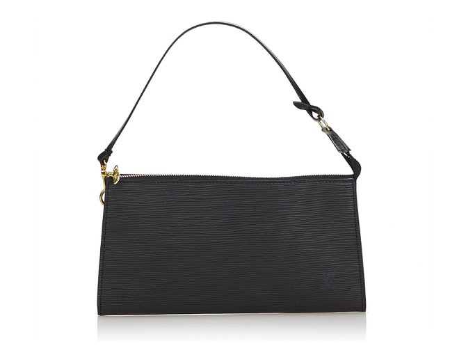 Louis Vuitton Epi Pochette Accessoires Black Leather  ref.112832