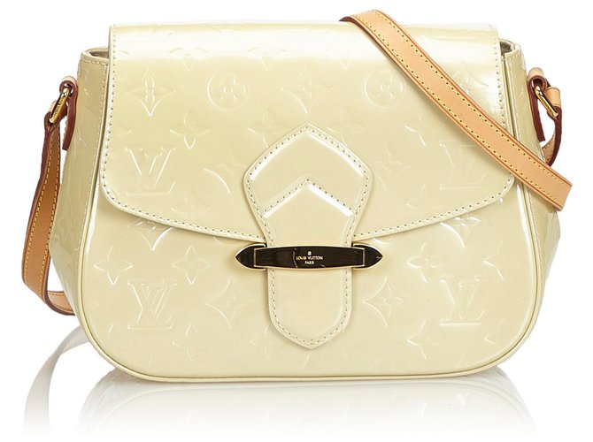 Louis Vuitton Cream Patent Leather Crossbody Bag