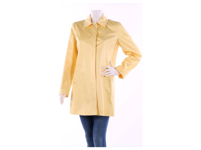 Coach Trench coats Yellow Cotton  ref.112857