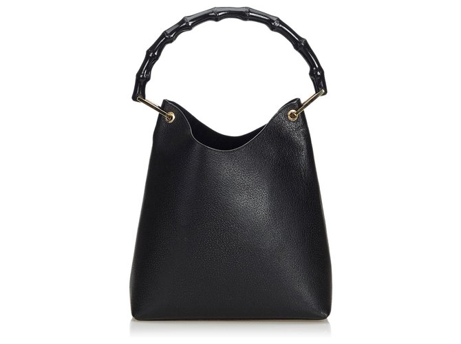 gucci black leather handbag