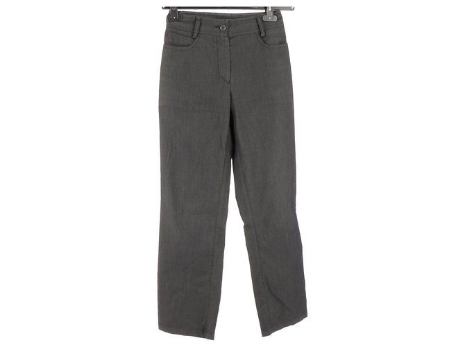 Prada Trousers Grey Cotton  ref.112942