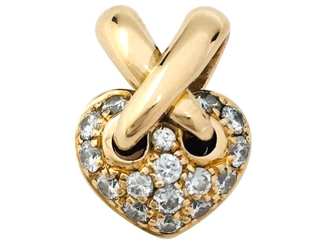 Chaumet durante, "Mini Coração Links", em ouro amarelo e diamantes.  ref.113037