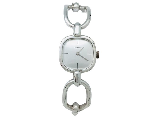 Reloj vintage plateado Chaumet.. Plata  ref.113063