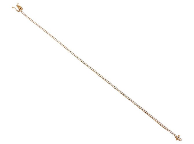 inconnue Gelbgold-Linienarmband, Diamanten. Weißgold Gelbes Gold  ref.113069