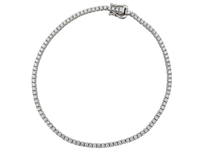 inconnue Bracelet ligne en or blanc, diamants.  ref.113072