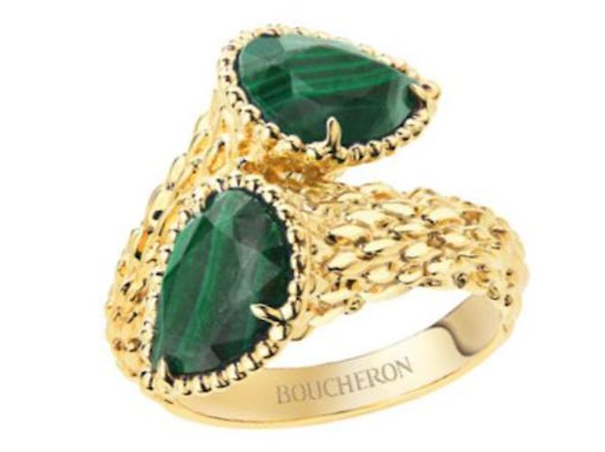Boucheron Bague serpent malachite