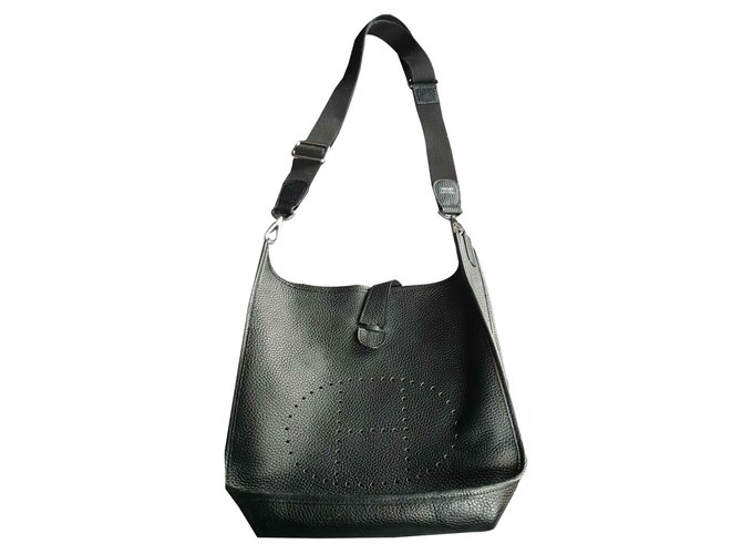 Hermès Evelyne Black Leather  ref.113124