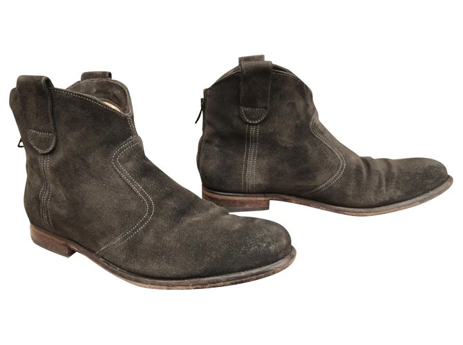 Atelier Voisin boots model Baia Dark grey Deerskin  ref.113152