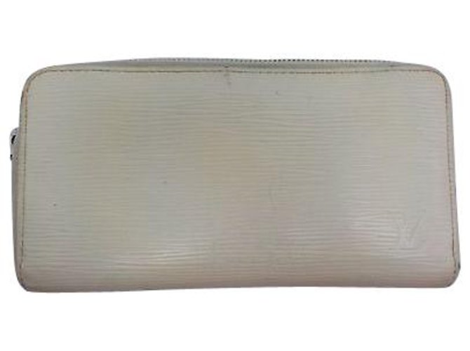 Louis Vuitton Zippy Bianco Pelle  ref.113262