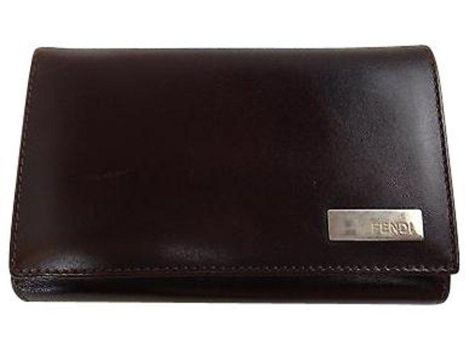 Fendi Wallet Brown Leather  ref.113265