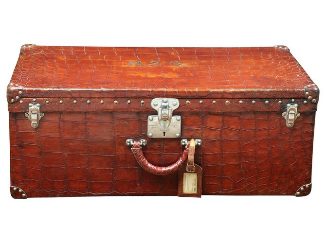 Louis Vuitton Valise Alligator Brown Exotic leather  ref.113302