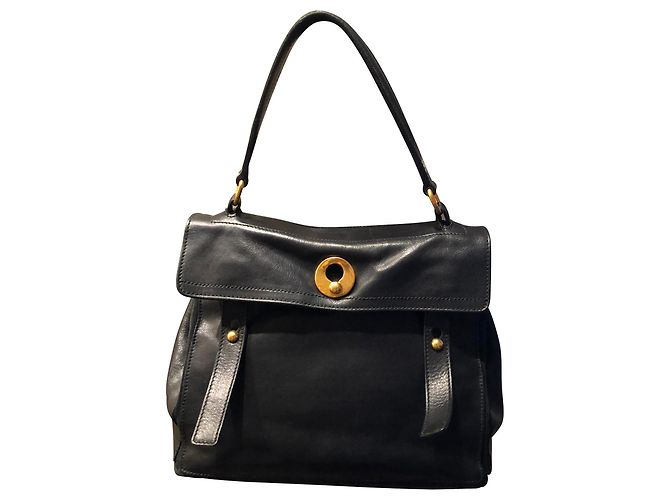 Borsa a mano Yves Saint Laurent Muse in pelle nera Nero 