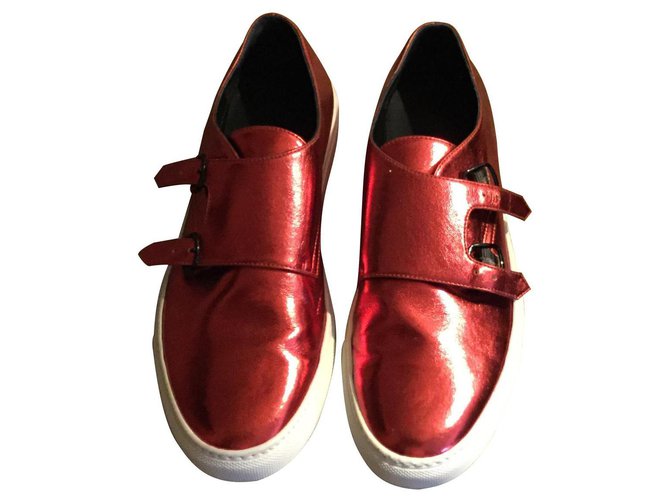 Cédric Charlier Sneakers Red Leather  ref.113349