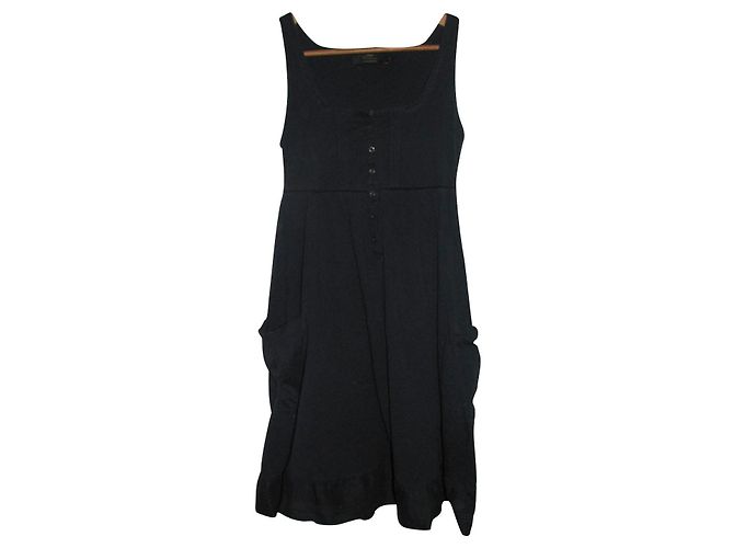 Vestido de algodón azul marino Thomas Burberry