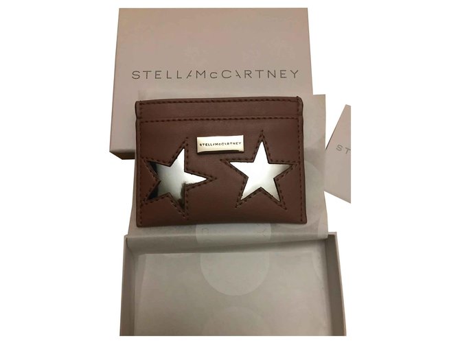 Stella Mc Cartney Stars Card Holder Pink Synthetic  ref.113405