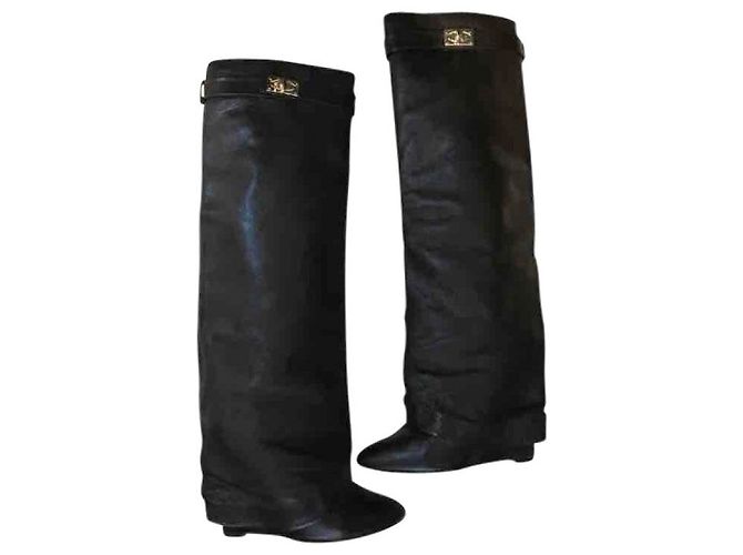 Givenchy Shark Stiefel Leder Schwarz