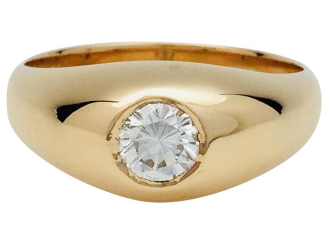 inconnue Segnalibro con anello in oro giallo e diamanti.  ref.113493