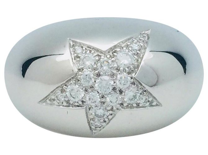 Chanel ring, "Comet", oro bianco e diamanti.  ref.113499