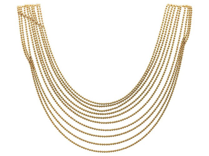 Collar de cartier, "Cortinas", En oro amarillo. Oro blanco  ref.113525