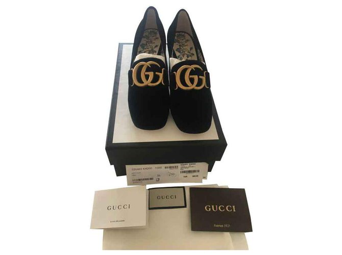 Gucci Softy velvet Cuir Noir  ref.113566