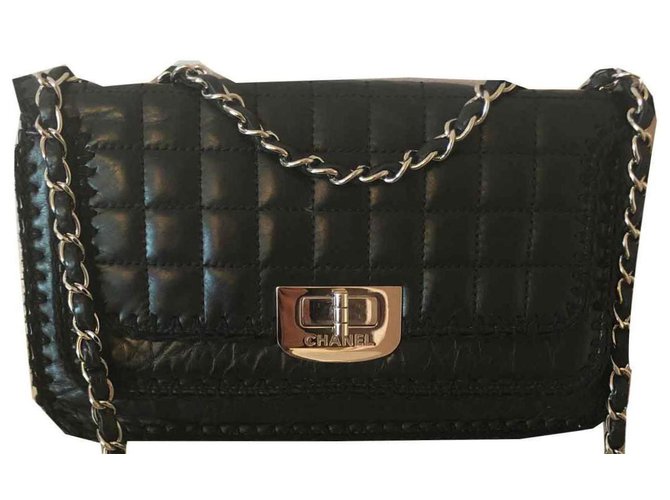 Chanel classical Black Leather  ref.113567