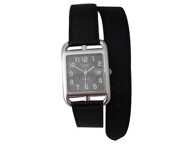 Hermès Cape Cod automático Preto Aço