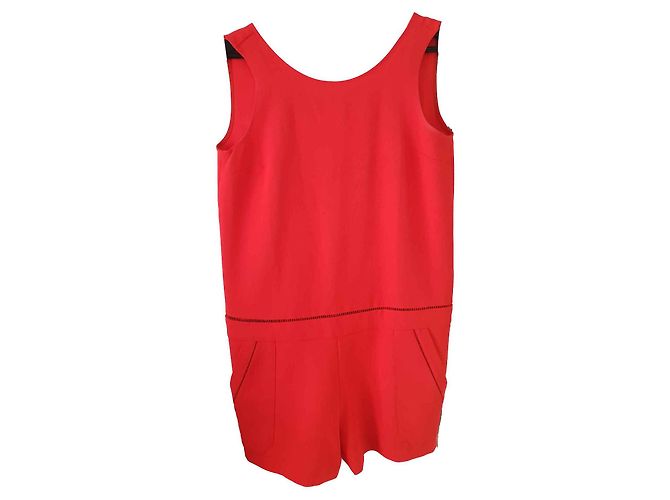 Bash Playsuit Coral Polyester Size 34
