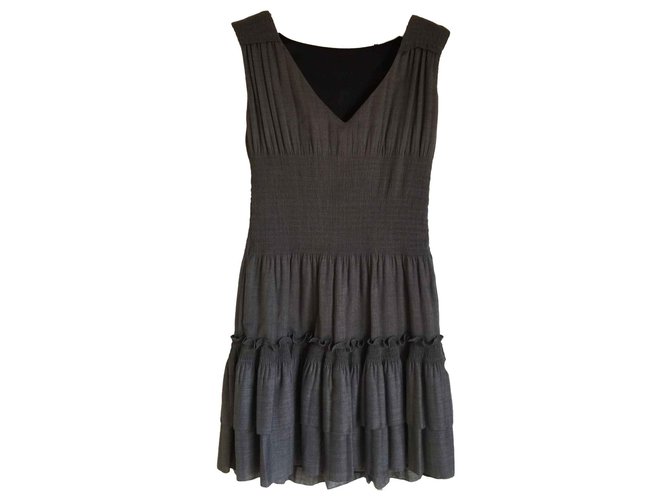 Diane Von Furstenberg Dress Grey Polyester  ref.113587