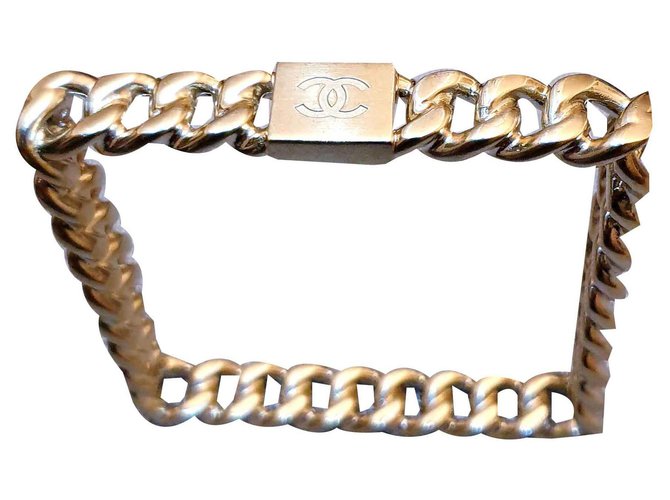Pulseira de cruzeiro Chanel ouro quadrado 2015 Dourado Metal  ref.113591