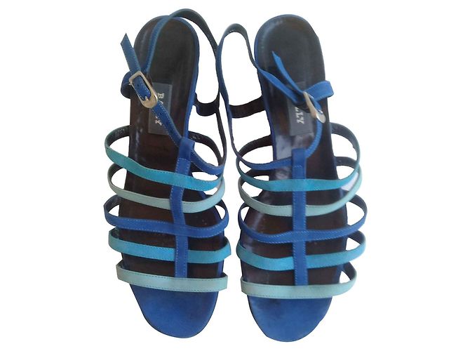 Sandali Bally in tessuto blu