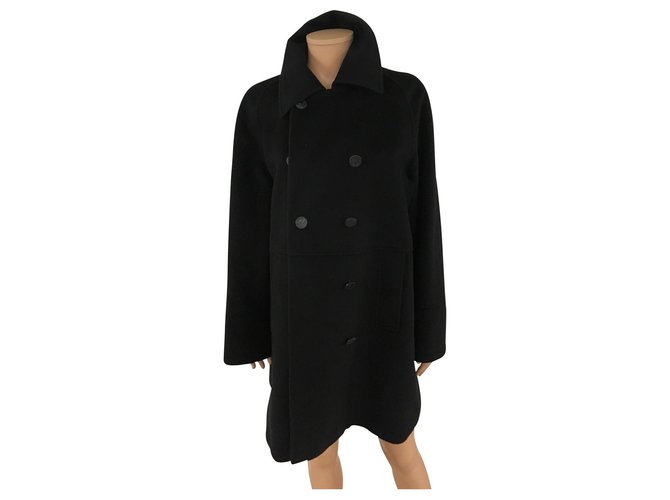 Hermès Coats, Outerwear Black Cashmere  ref.113626