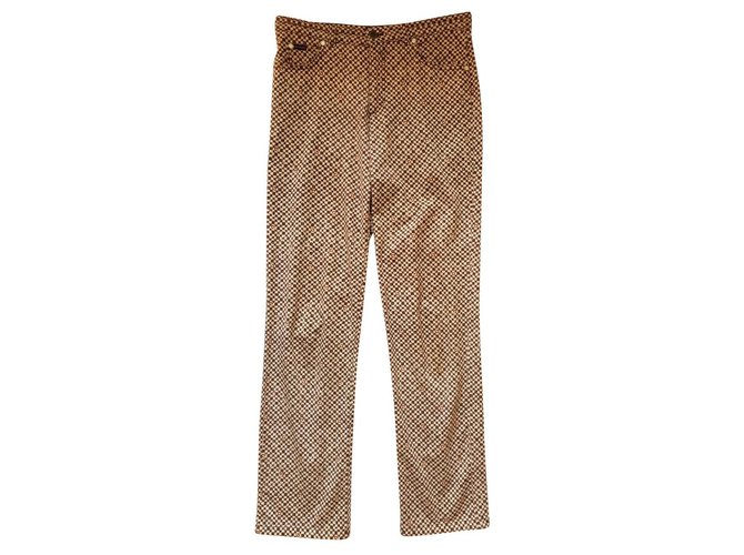 Aigner Pantalons, leggings Coton Elasthane Multicolore  ref.113635