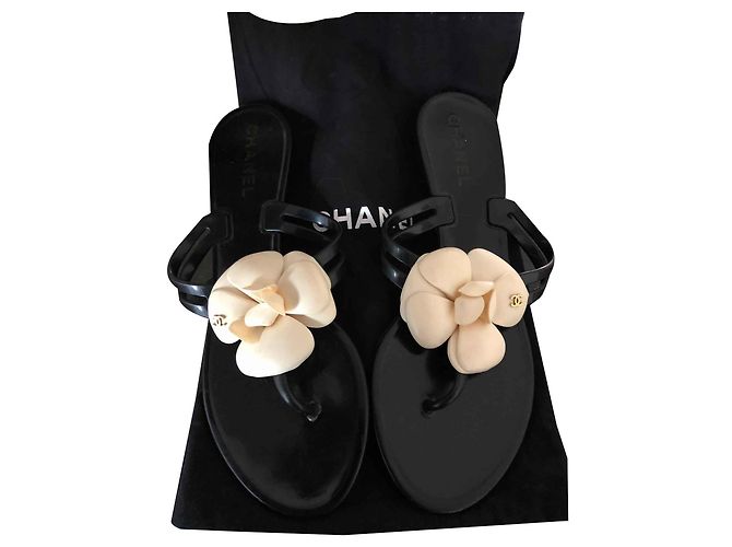 Chanel Infradito Camelia Nero