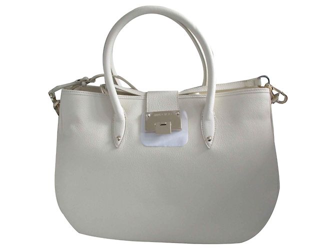 Jimmy Choo Rania Ledertasche Creme Roh